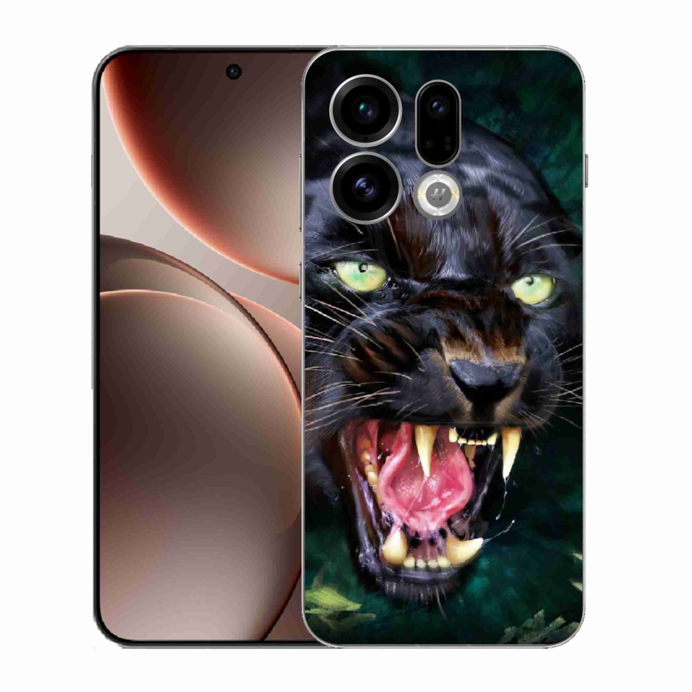 Gélový kryt mmCase na Oppo Find X9 - rozzúrený čierny panter