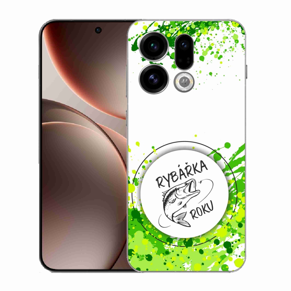 Gélový kryt mmCase na Oppo Find X9 - rybárka roku biele pozadie