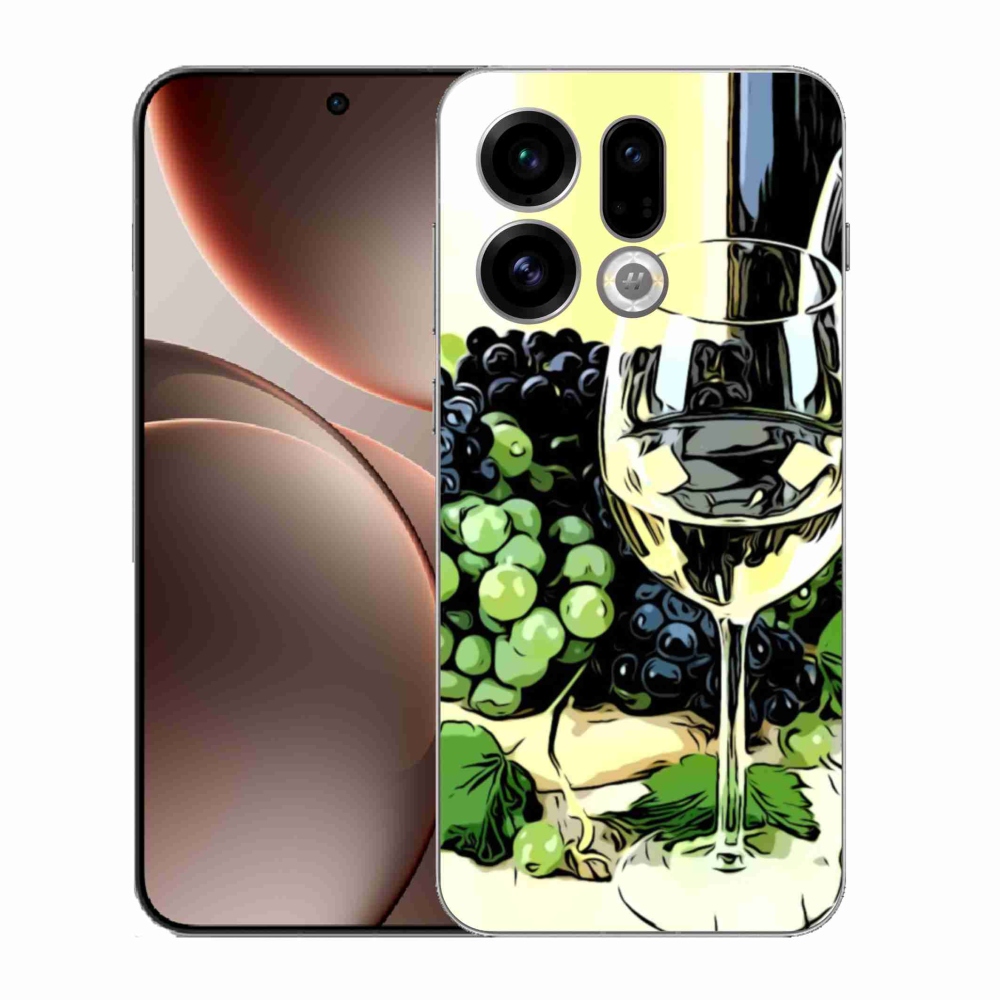 Gélový kryt mmCase na Oppo Find X9 - pohár vína