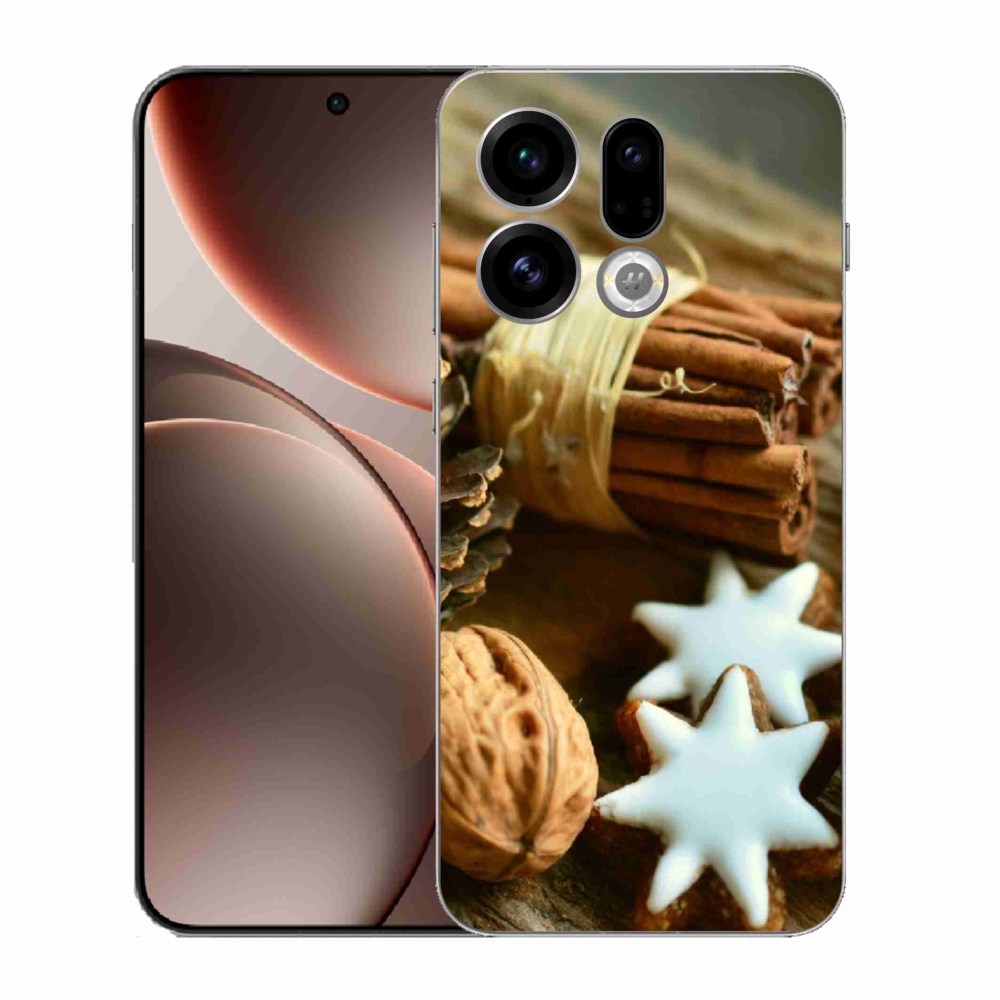 Gélový kryt mmCase na Oppo Find X9 - škorica a perníčky