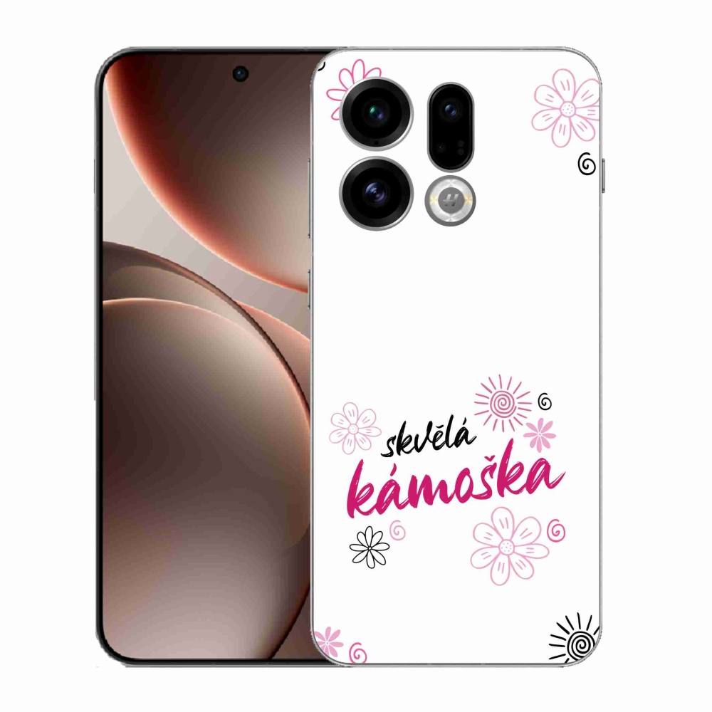 Gélový kryt mmCase na Oppo Find X9 - skvelá kamoška biele pozadie