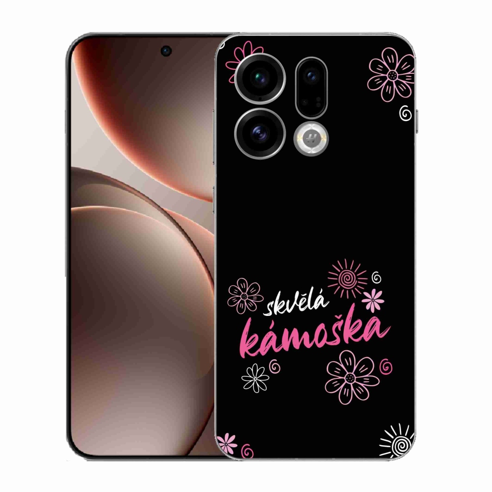 Gélový kryt mmCase na Oppo Find X9 - skvelá kamoška čierne pozadie