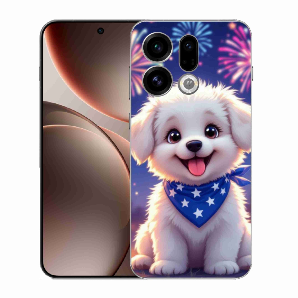Gélový kryt mmCase na Oppo Find X9 - slávnostné šteňa