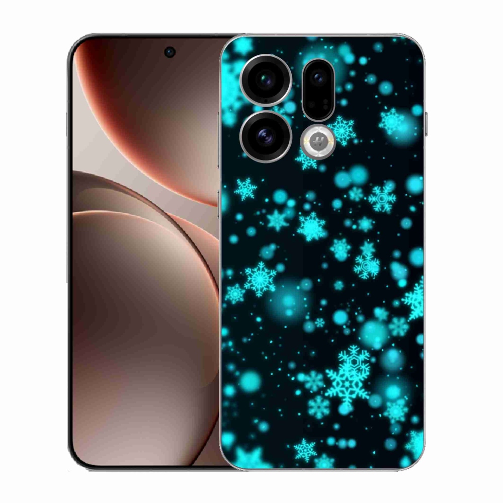 Gélový kryt mmCase na Oppo Find X9 - snehové vločky 1