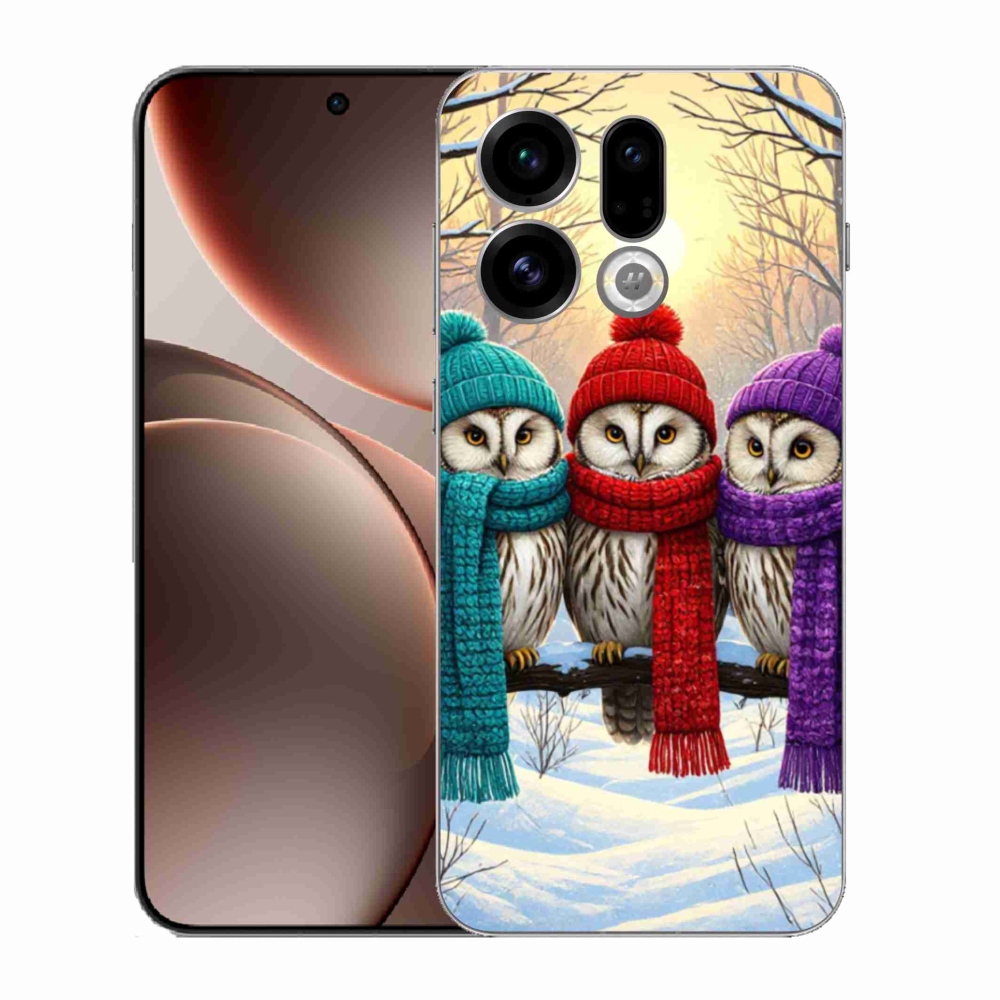 Gélový kryt mmCase na Oppo Find X9 - soví priatelia