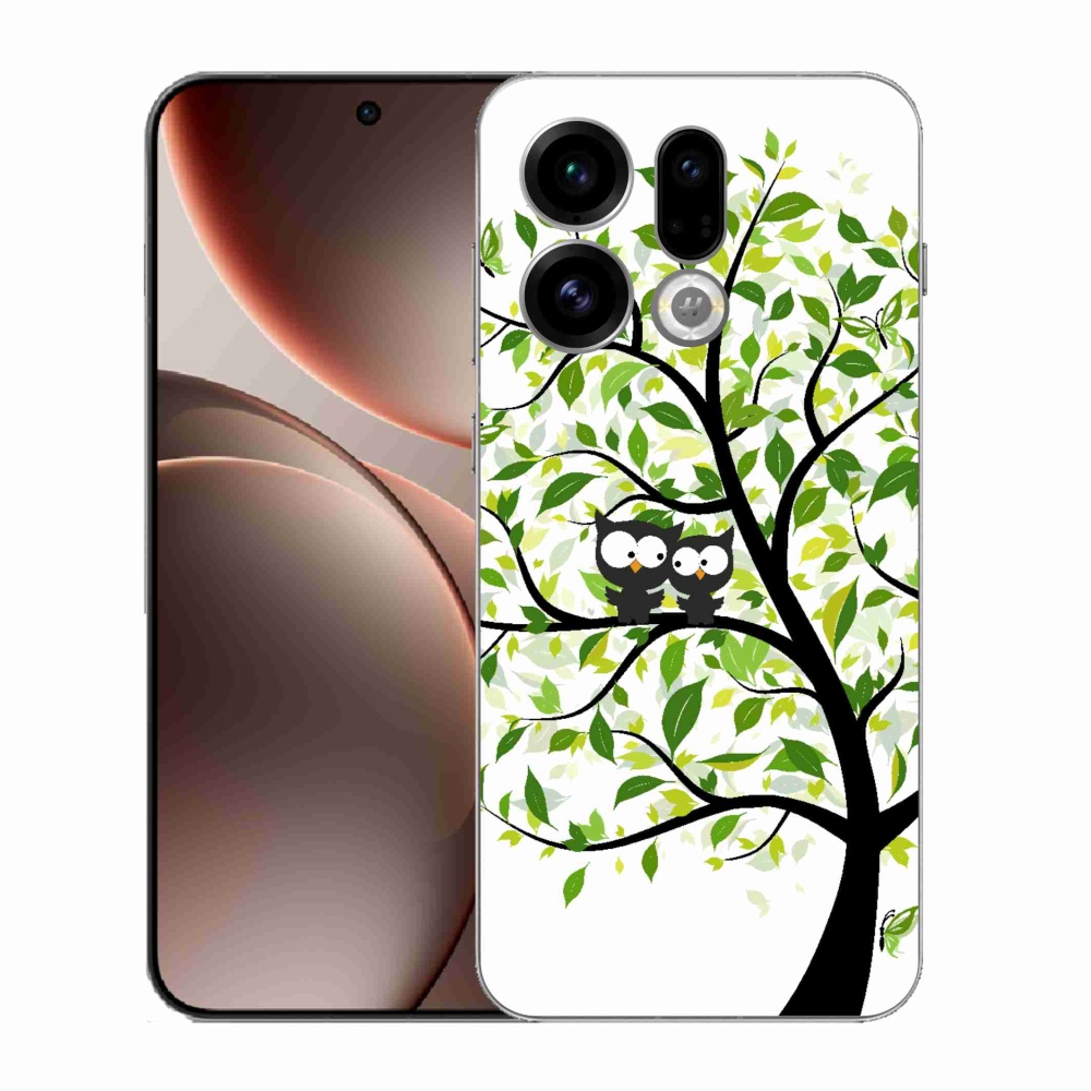 Gélový kryt mmCase na Oppo Find X9 - malej sovy na strome