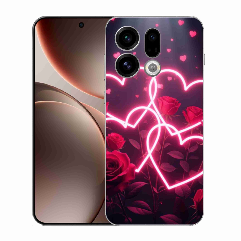 Gélový kryt mmCase na Oppo Find X9 - srdce lásky