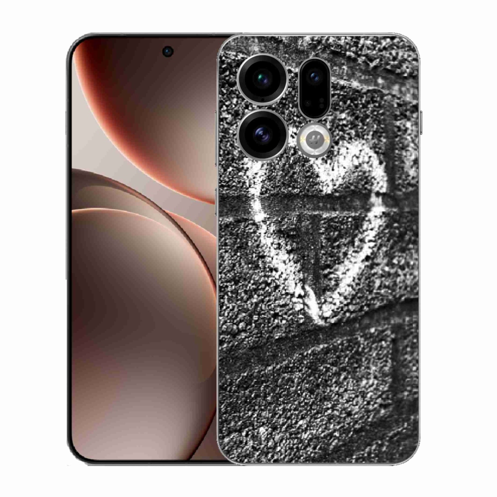 Gélový kryt mmCase na Oppo Find X9 - srdce na stene