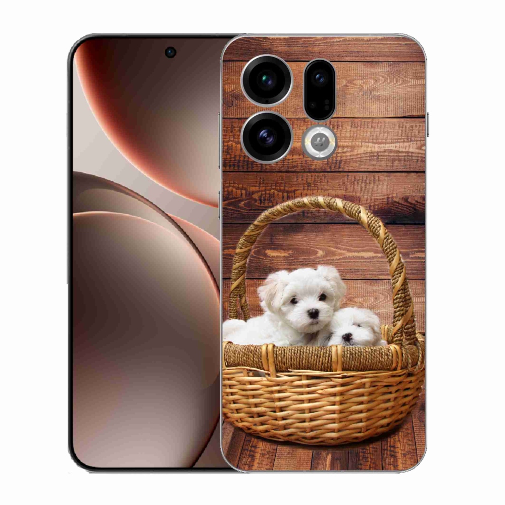 Gélový kryt mmCase na Oppo Find X9 - šteniatka