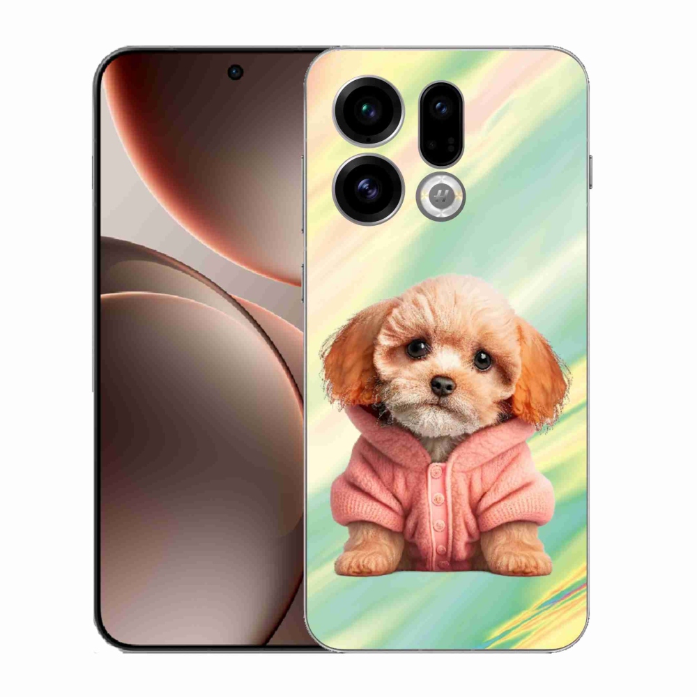 Gélový kryt mmCase na Oppo Find X9 - šteňa vo svetri