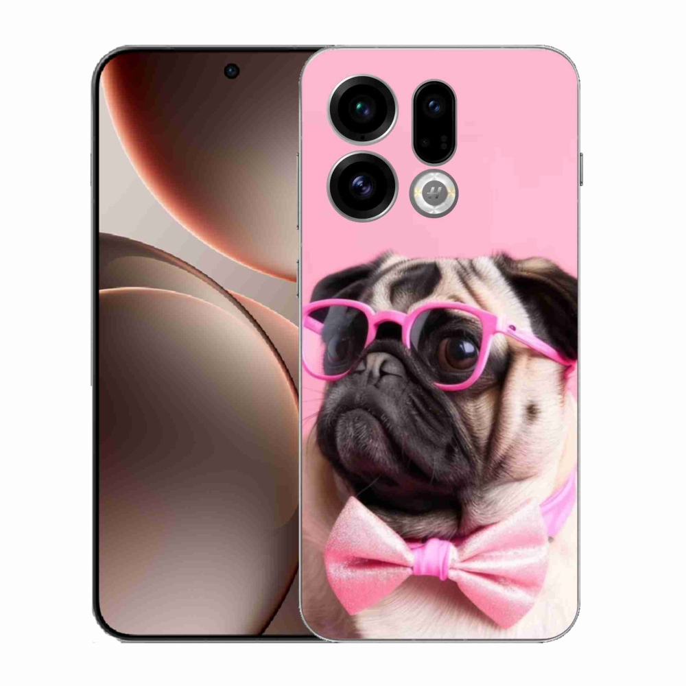 Gélový kryt mmCase na Oppo Find X9 - štýlový mops