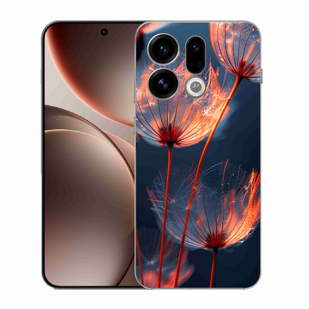 Gélový kryt mmCase na Oppo Find X9 - svetielkujúce páperie