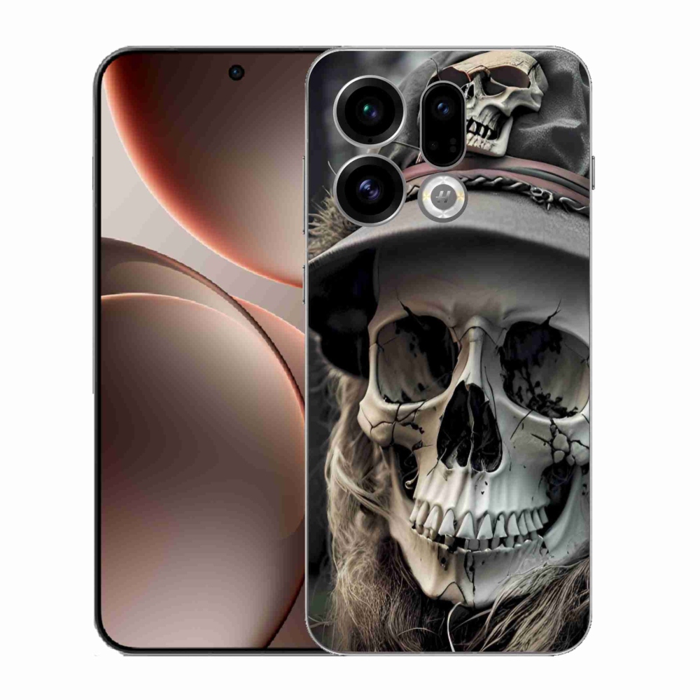 Gélový kryt mmCase na Oppo Find X9 - temná lebka