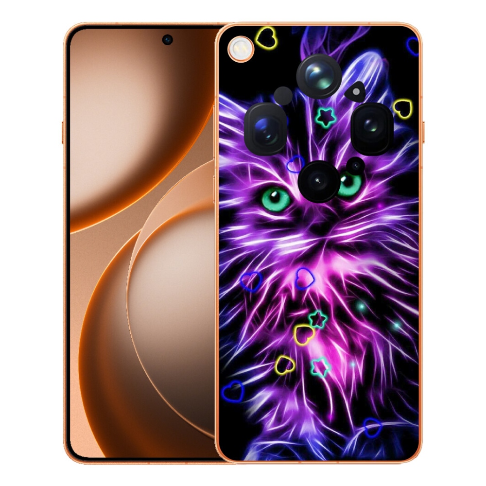 Gélový kryt mmCase na Oppo Find X9 Ultra - abstraktná mačka