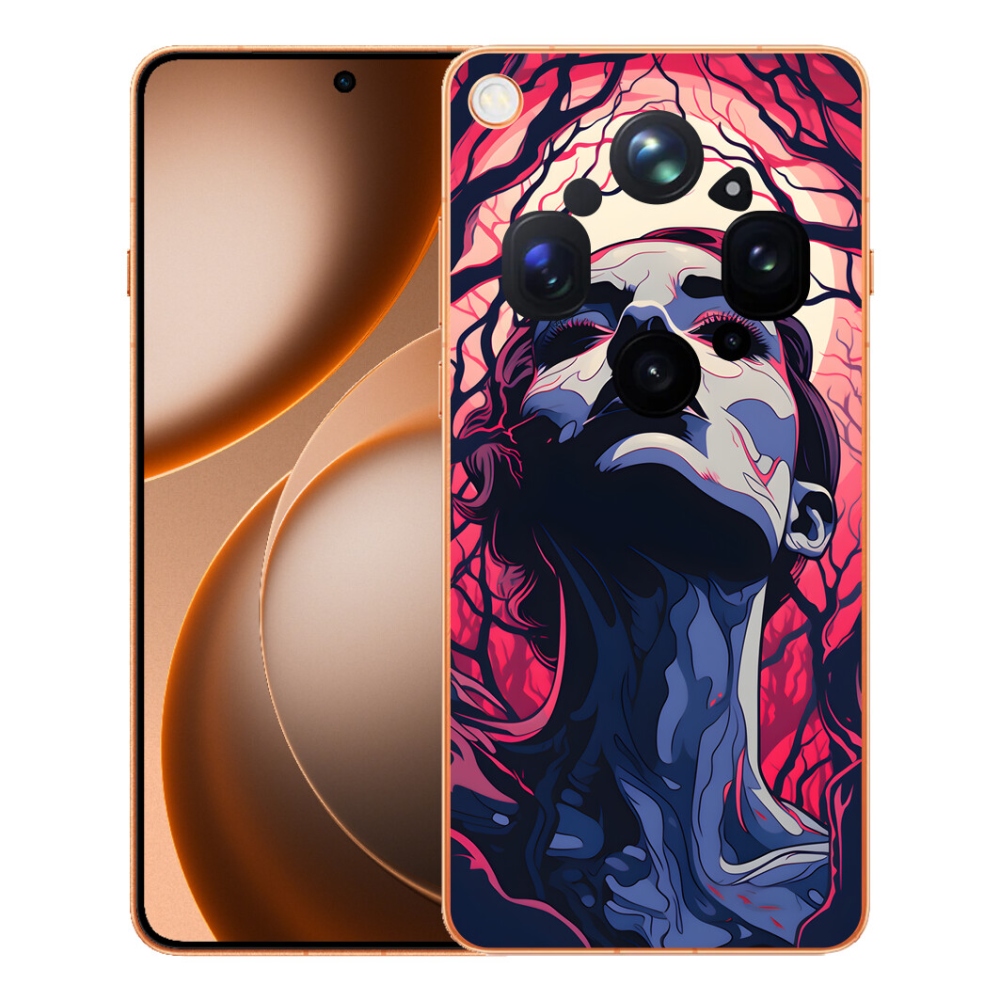 Gélový kryt mmCase na Oppo Find X9 Ultra - abstraktná tvár