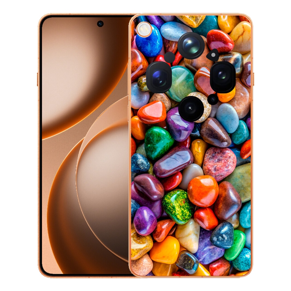 Gélový kryt mmCase na Oppo Find X9 Ultra - farebné kamienky
