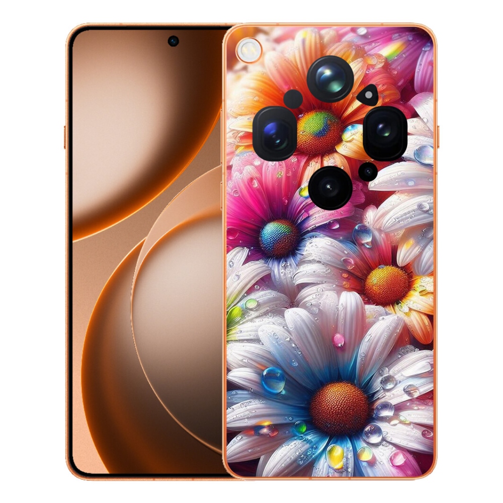 Gélový kryt mmCase na Oppo Find X9 Ultra - farebné margaréty