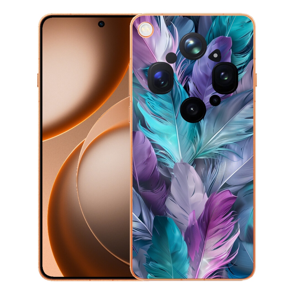 Gélový kryt mmCase na Oppo Find X9 Ultra - farebné perie 2