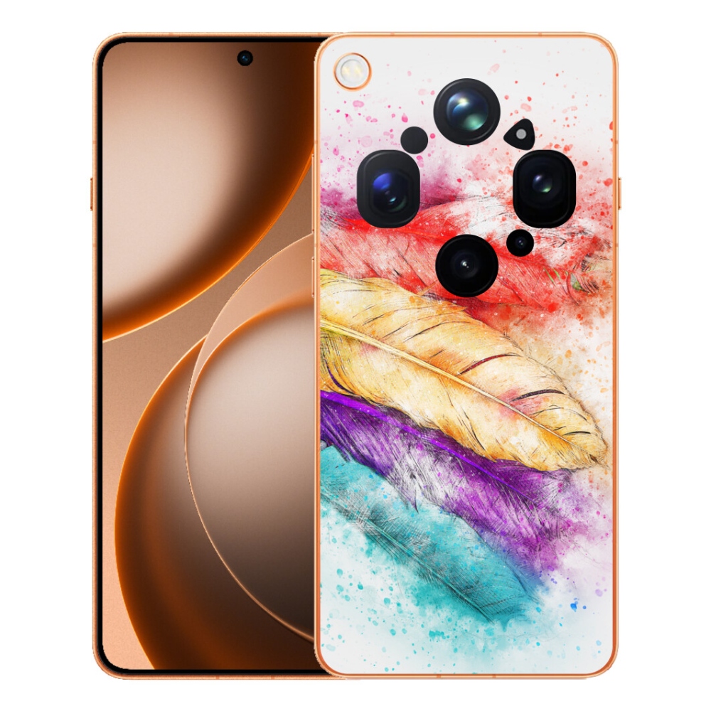 Gélový kryt mmCase na Oppo Find X9 Ultra - farebné perie