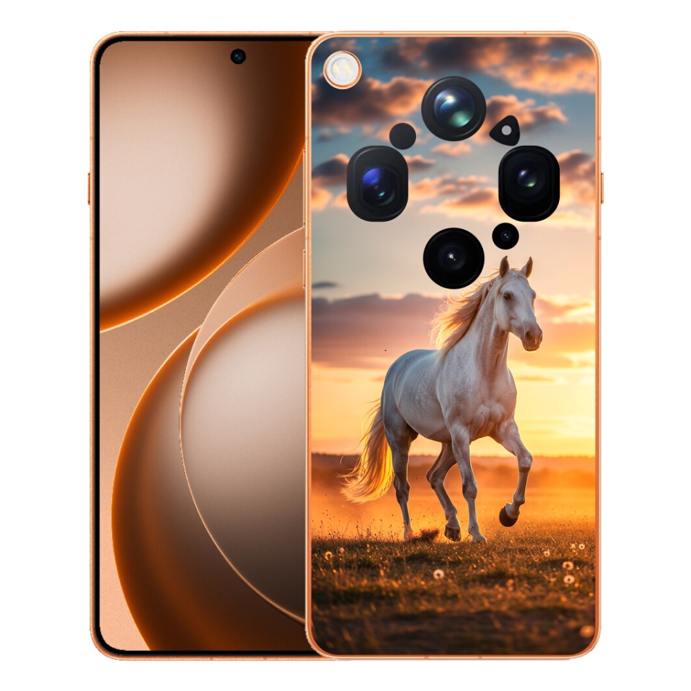 Gélový kryt mmCase na Oppo Find X9 Ultra - bežiaci biely kôň 2
