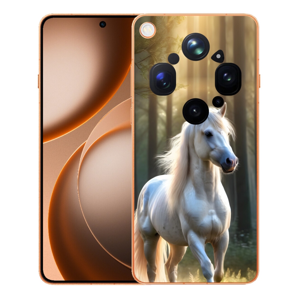 Gélový kryt mmCase na Oppo Find X9 Ultra - biely kôň 3