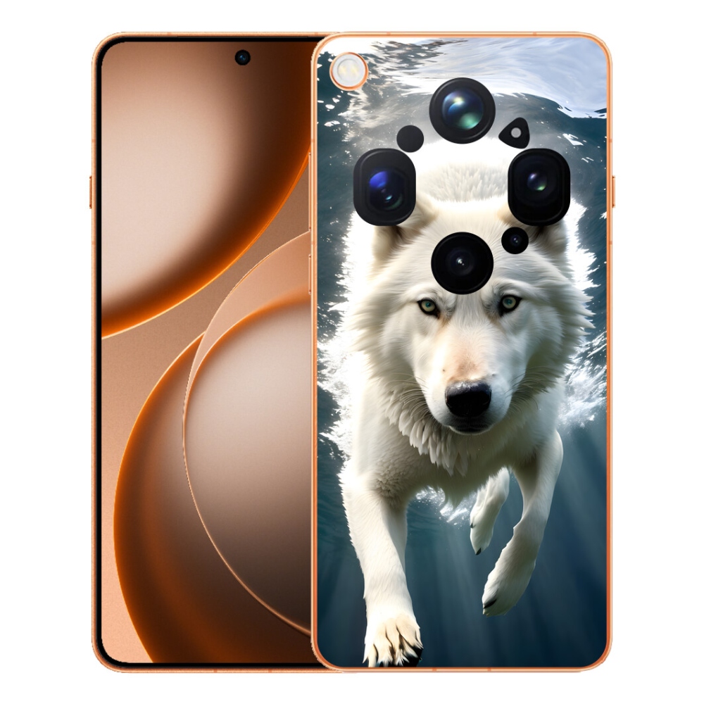 Gélový kryt mmCase na Oppo Find X9 Ultra - biely vlk
