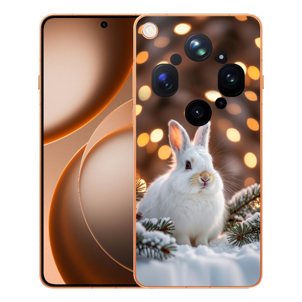 Gélový kryt mmCase na Oppo Find X9 Ultra - biely zajac