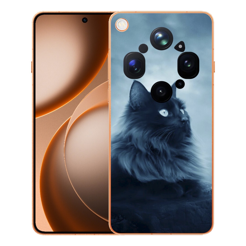 Gélový kryt mmCase na Oppo Find X9 Ultra - čierna mačka 1