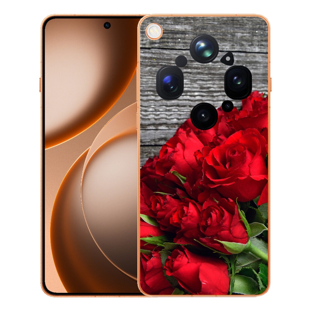 Gélový kryt mmCase na Oppo Find X9 Ultra - červené ruže