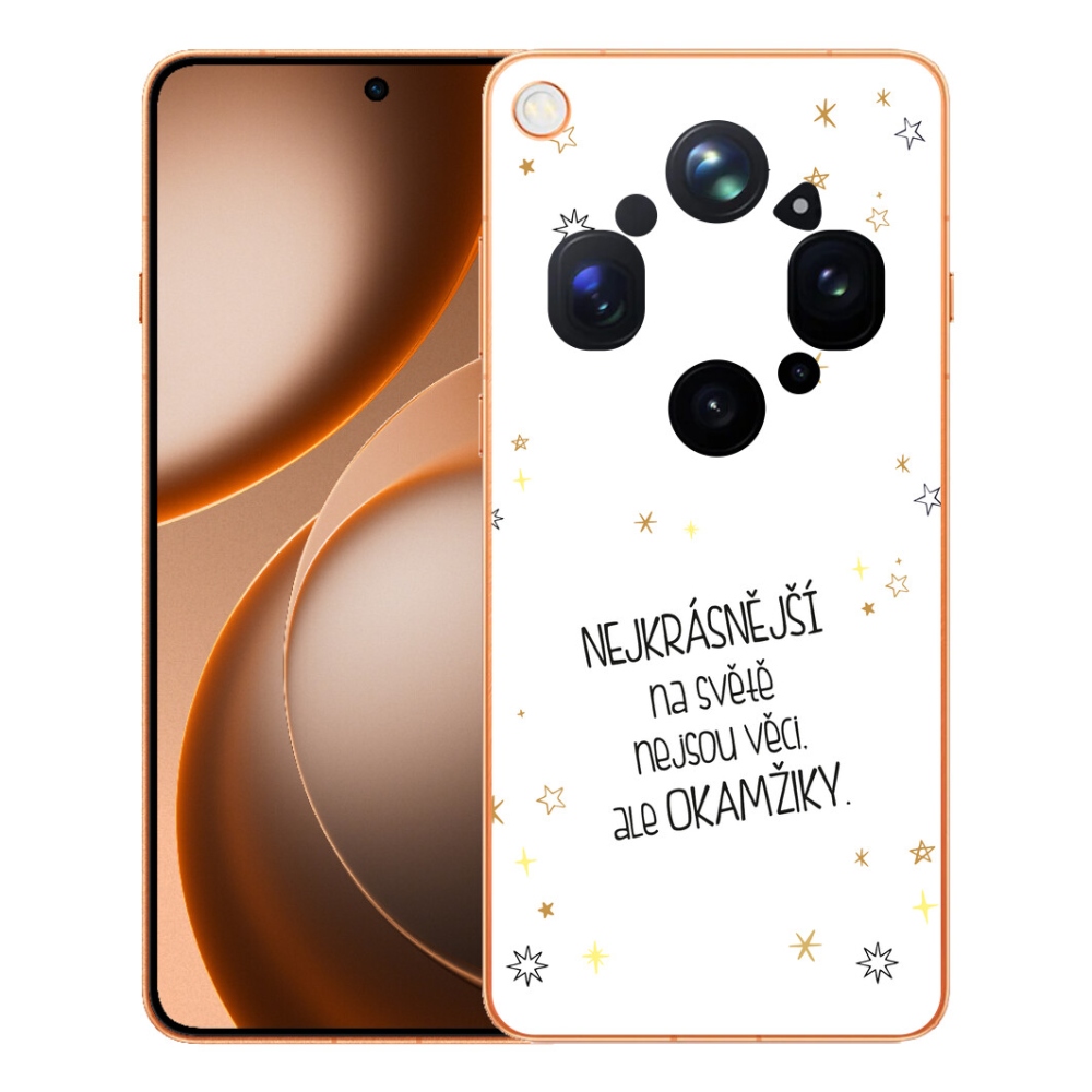 Gélový kryt mmCase na Oppo Find X9 Ultra - citát 4 biele pozadie