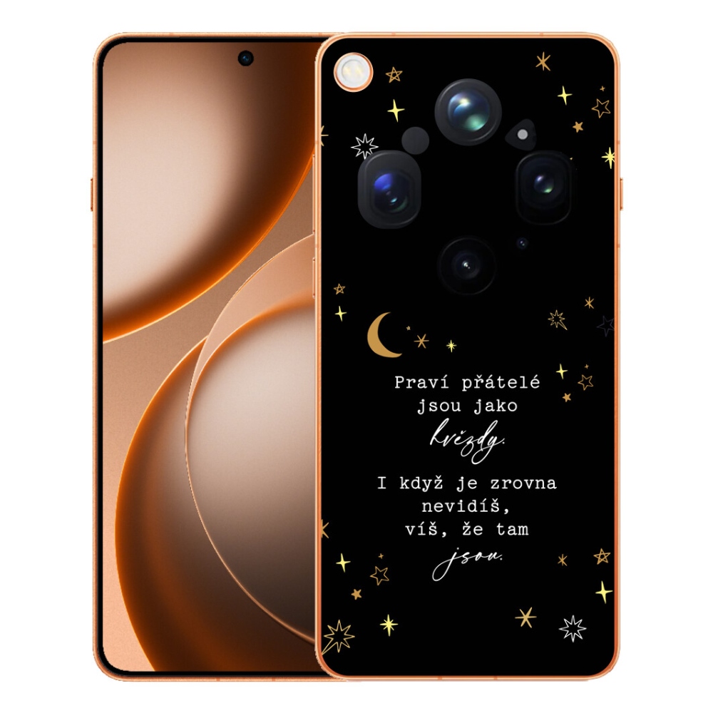 Gélový kryt mmCase na Oppo Find X9 Ultra - citát 6 čierne pozadie