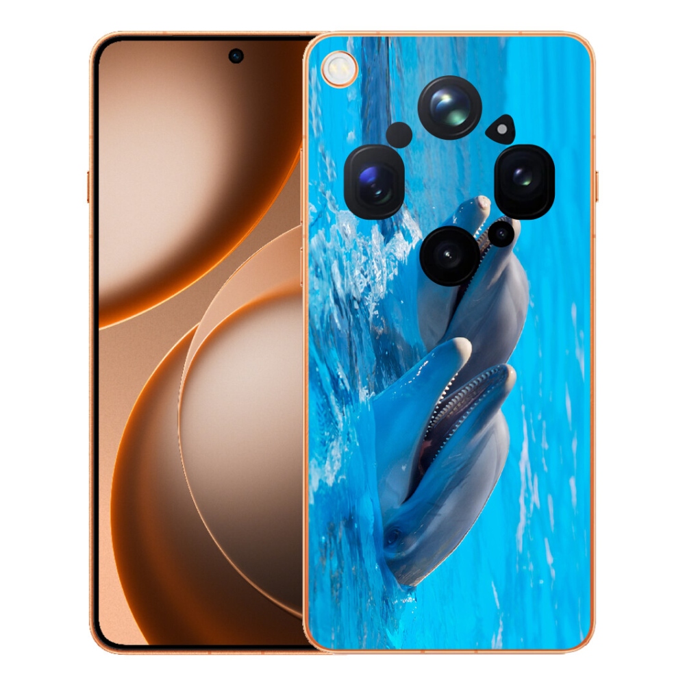 Gélový kryt mmCase na Oppo Find X9 Ultra - delfíny