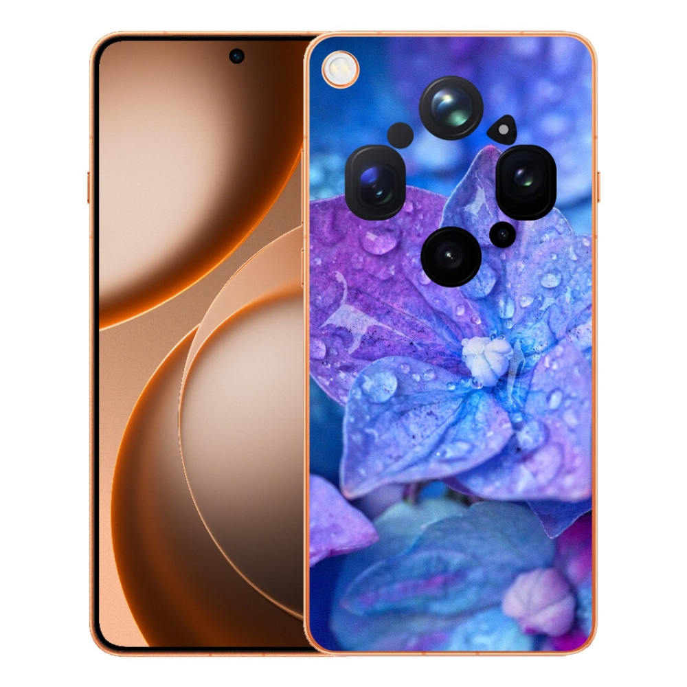 Gélový kryt mmCase na Oppo Find X9 Ultra - fialový kvet