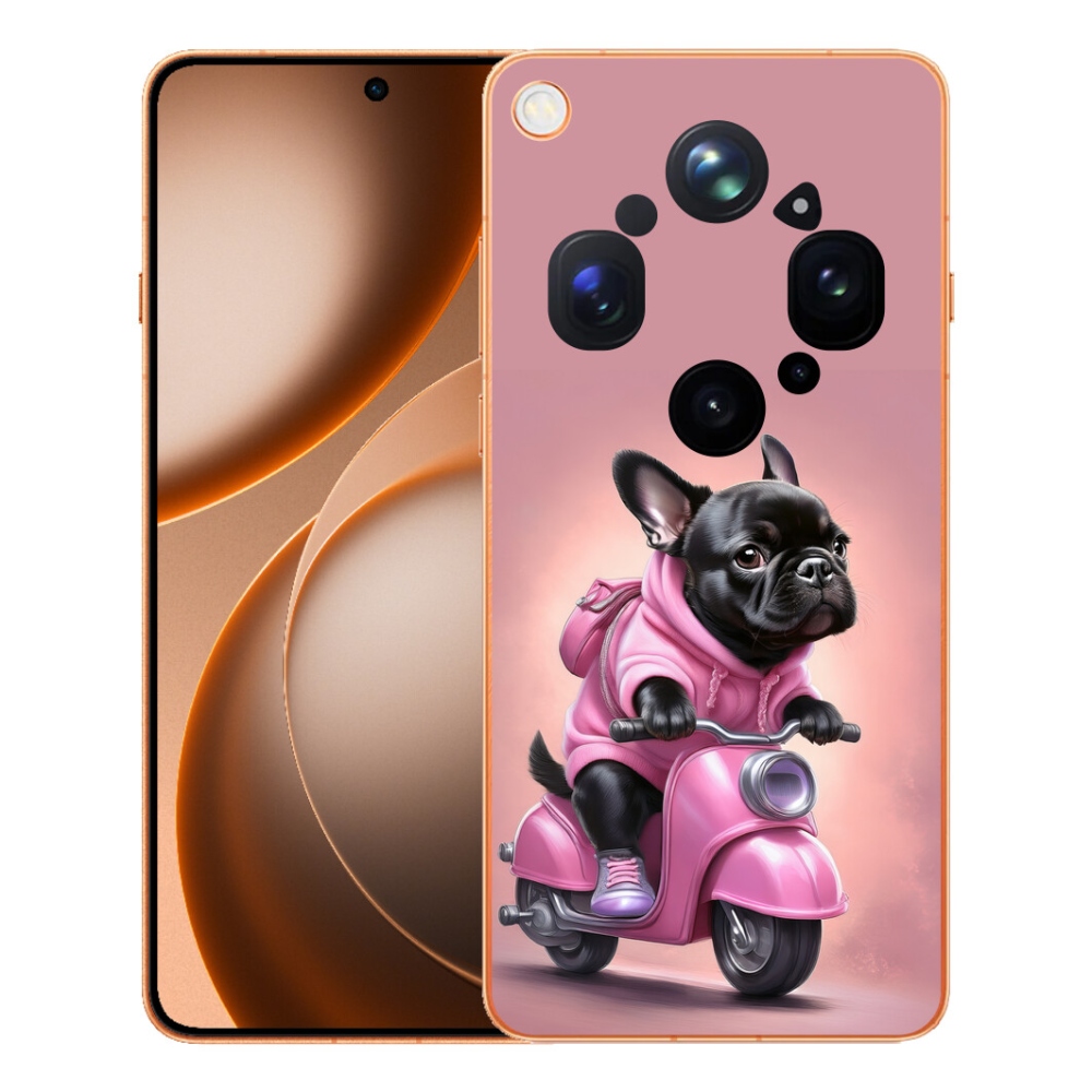 Gélový kryt mmCase na Oppo Find X9 Ultra - francúzsky buldoček na skútri