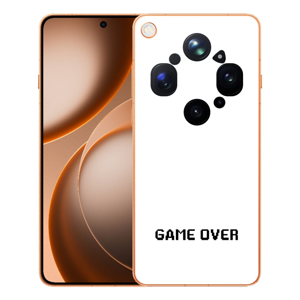 Gélový kryt mmCase na Oppo Find X9 Ultra - game over biele pozadie