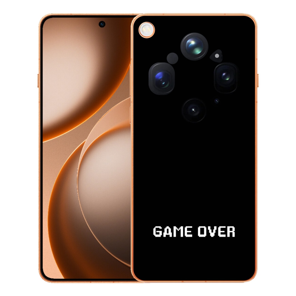 Gélový kryt mmCase na Oppo Find X9 Ultra - game over čierne pozadie