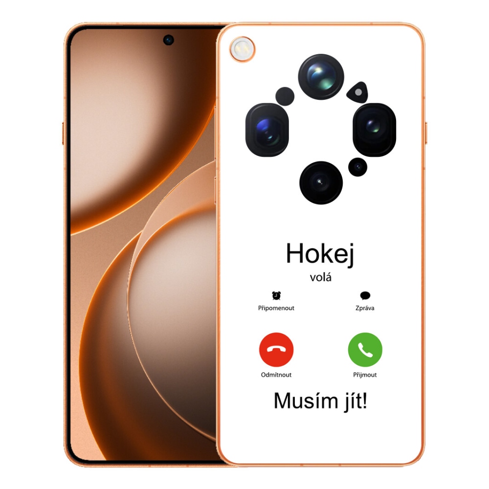 Gélový kryt mmCase na Oppo Find X9 Ultra - hokej volá biele pozadie