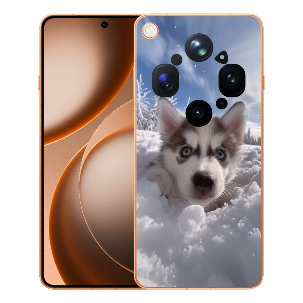 Gélový kryt mmCase na Oppo Find X9 Ultra - husky v snehu