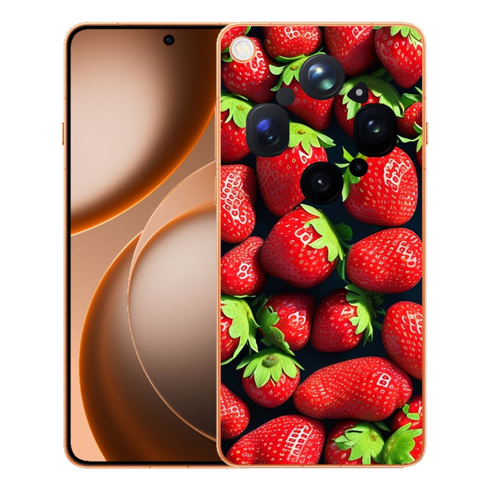 Gélový kryt mmCase na Oppo Find X9 Ultra - jahody