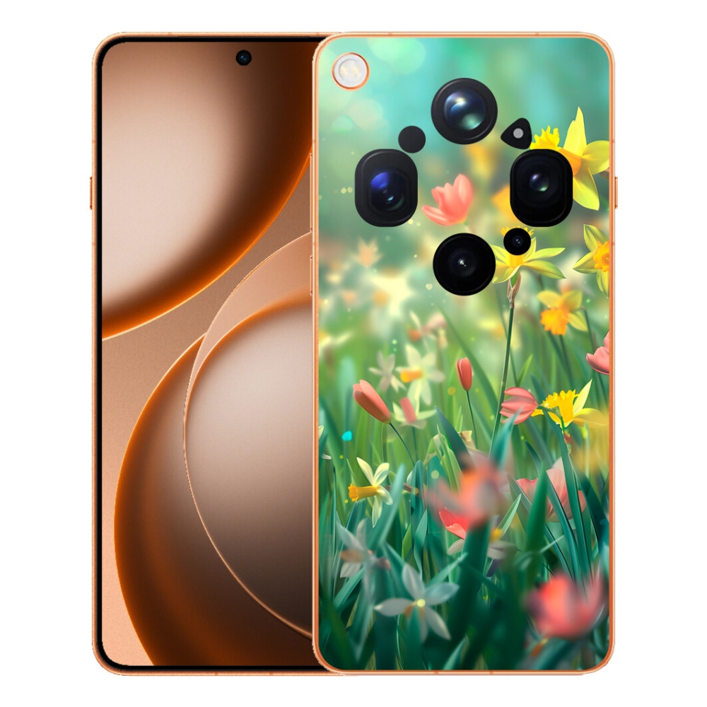 Gélový kryt mmCase na Oppo Find X9 Ultra - jarné kvety