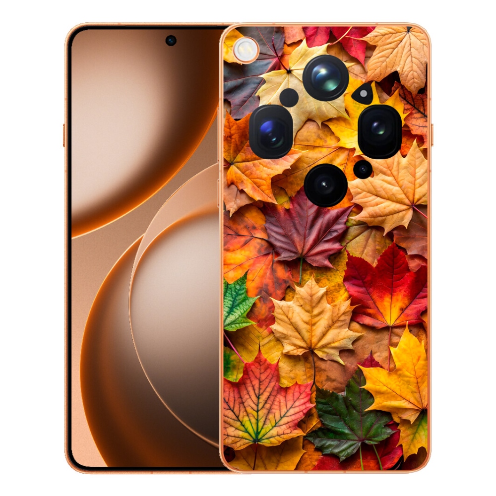Gélový kryt mmCase na Oppo Find X9 Ultra - javorové listy 2