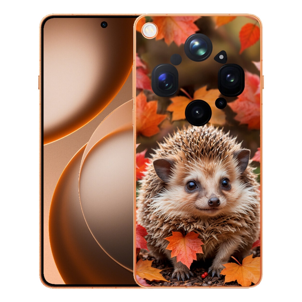 Gélový kryt mmCase na Oppo Find X9 Ultra - ježko v lístia