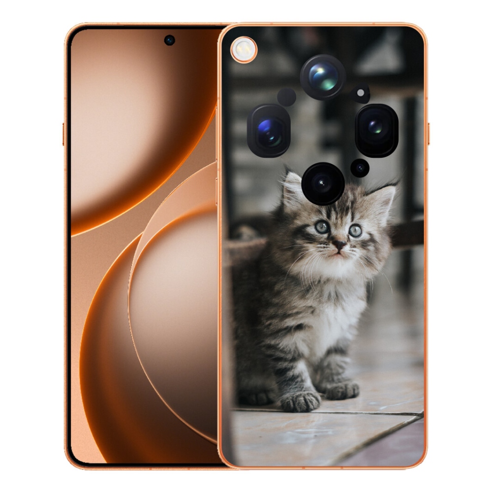 Gélový kryt mmCase na Oppo Find X9 Ultra - mačiatko