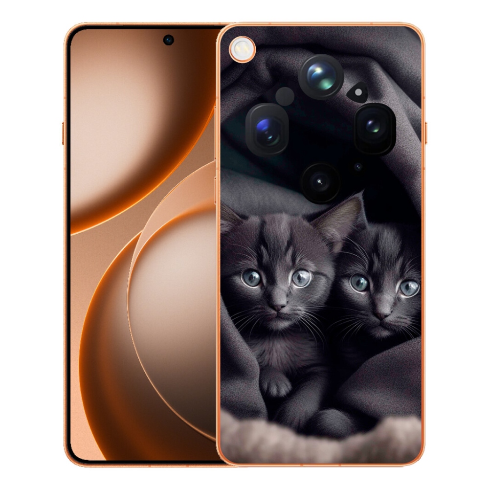 Gélový kryt mmCase na Oppo Find X9 Ultra - mačacie duo