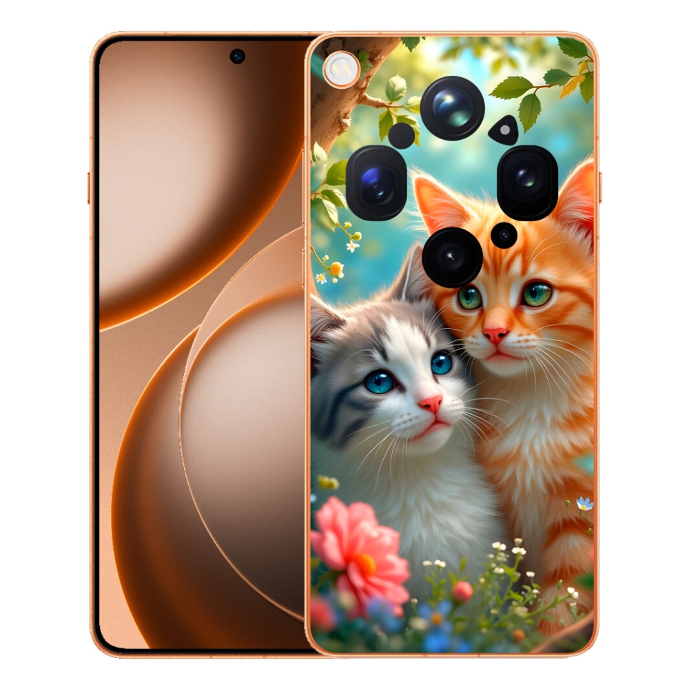 Gélový kryt mmCase na Oppo Find X9 Ultra - mačacia láska 2