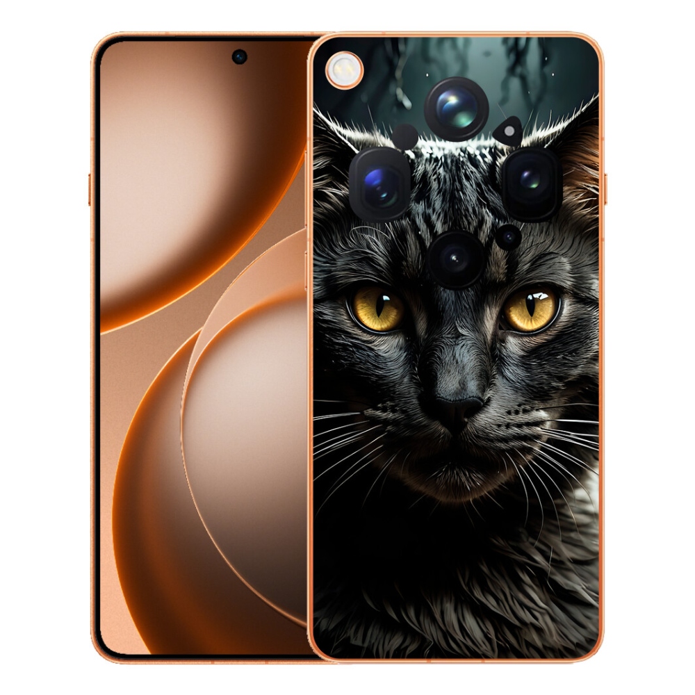 Gélový kryt mmCase na Oppo Find X9 Ultra - mačacie pohľad 3