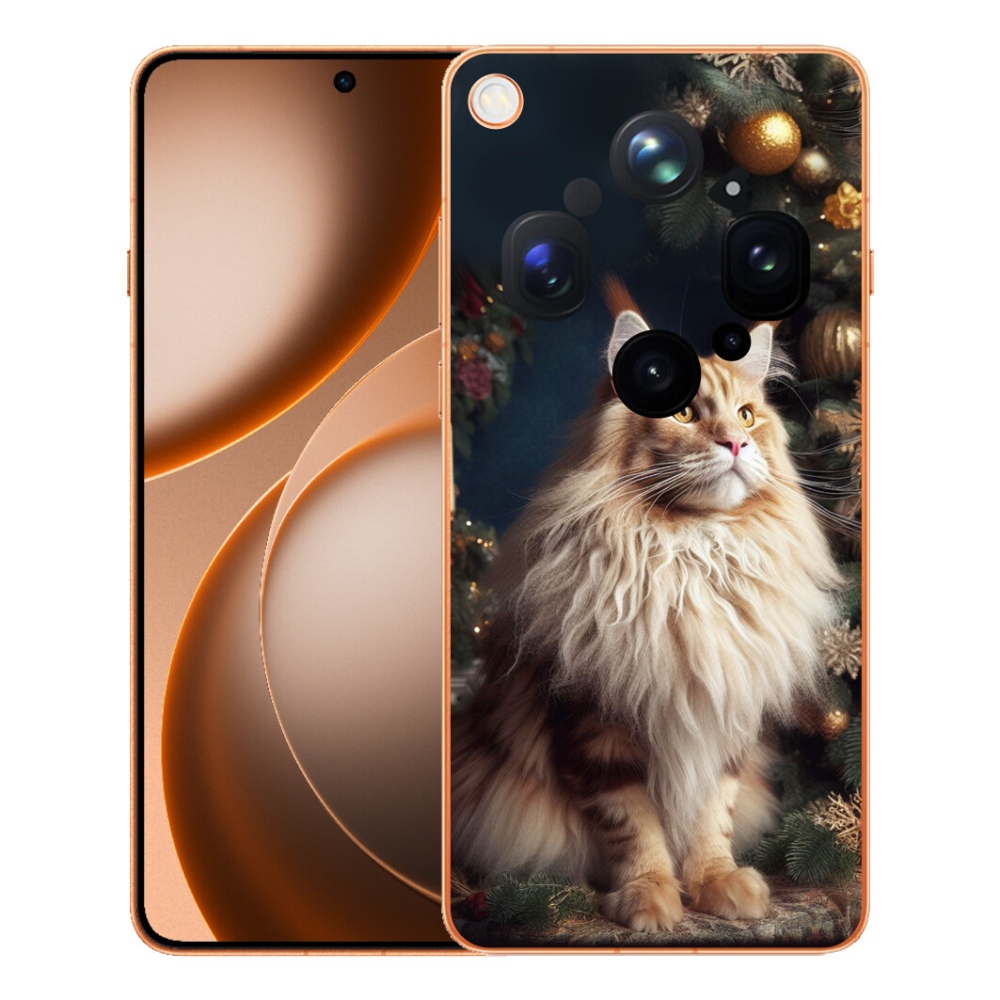 Gélový kryt mmCase na Oppo Find X9 Ultra - mačka pri stromčeku