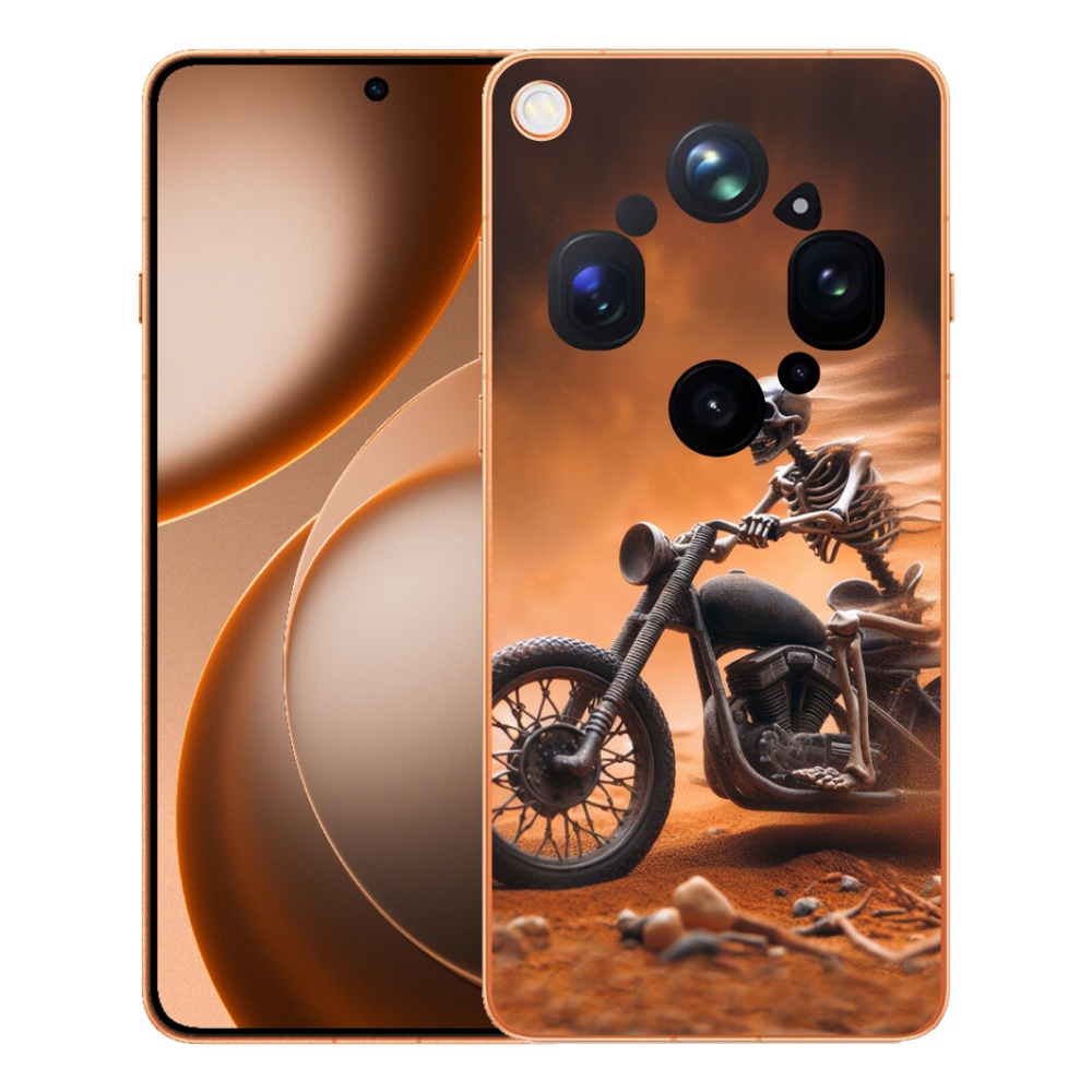 Gélový kryt mmCase na Oppo Find X9 Ultra - kostra na motorke