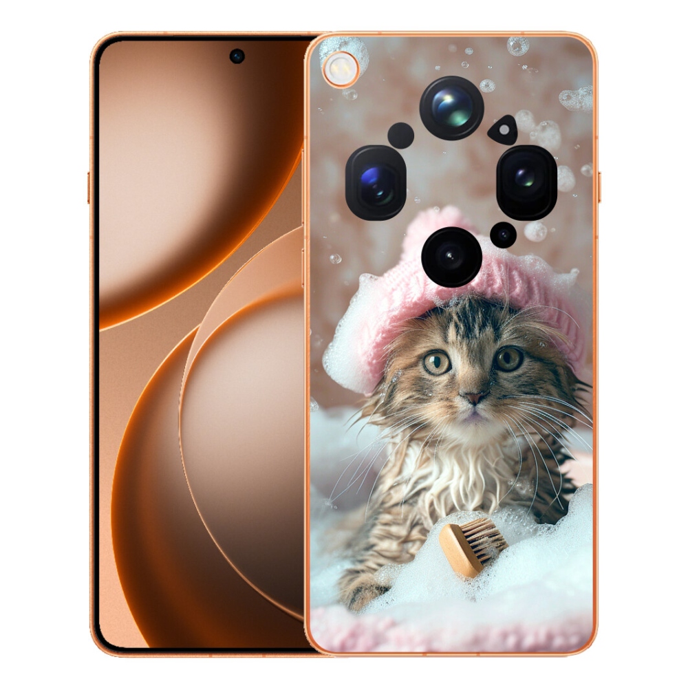 Gélový kryt mmCase na Oppo Find X9 Ultra - mačiatko a kúpeľ