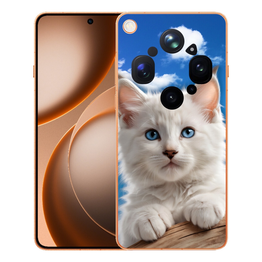 Gélový kryt mmCase na Oppo Find X9 Ultra - mačiatko a oblaky
